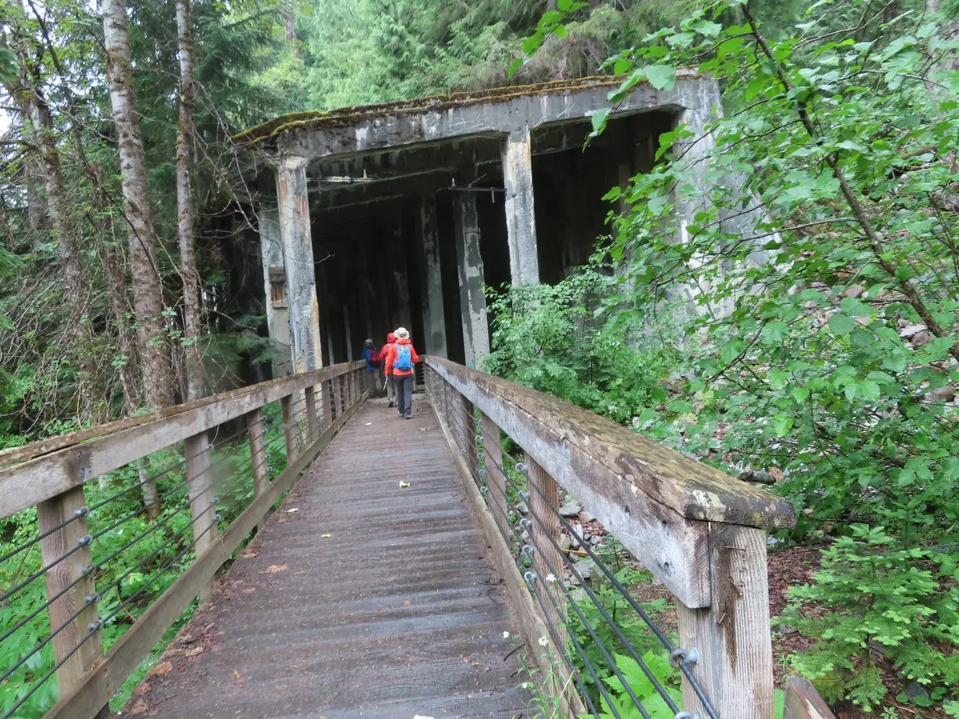 Two local outdoor guides standing at a Wellington trailhead with packs and maps